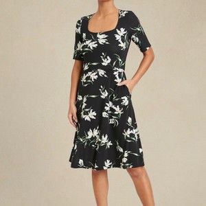 Banana Republic Floral Print Square-Neck Dress NWT